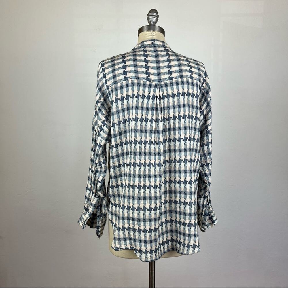 Lou & Grey for LOFT Multi Colored Houndstooth Top XS - Picture 8 of 10
